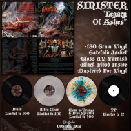 SINISTER Legacy Of Ashes LP , SPLATTER [VINYL 12}
