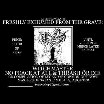 WITCHMASTER No peace at all / Thrash or die!  [CD]