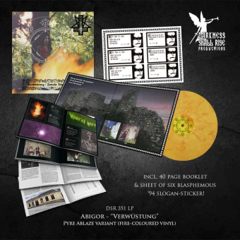 ABIGOR Verwüstung / Invoke The Dark Age LP TRANSPARENT FIRE , PRE-ORDER [VINYL 12"]
