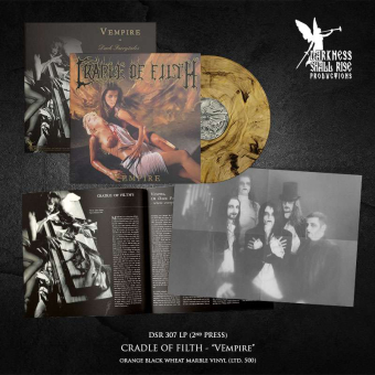CRADLE OF FILTH V Empire, Or Dark Faerytales In Phallustein LP ORANGE BLACK WHEAT MARBLE (2nd pressing) [VINYL 12"]