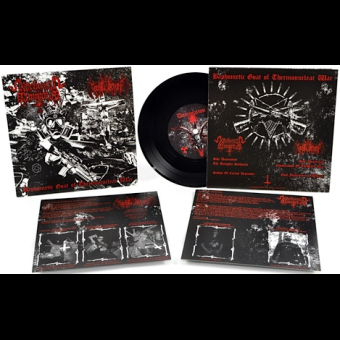NOCTURNAL DAMNATION / NIHIL DOMINATION Baphometic Goat Of Thermonuclear War 7"EP (BLACK) [VINYL 7"]