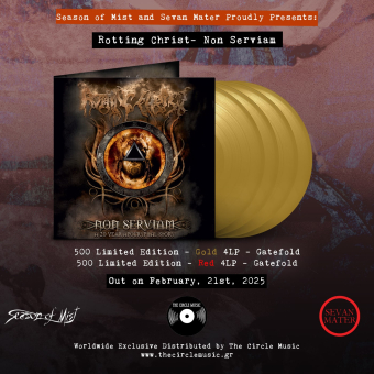 ROTTING CHRIST Non Serviam A 20 Year Apocryphal Story 4LP GOLD , PRE-ORDER [VINYL 12"]