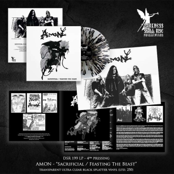 AMON Sacrificial / Feasting The Beast – LP (4th pressing) LP SPLATTER , PRE-ORDER [VINYL 12"]