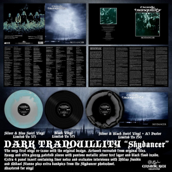 DARK TRANQUILLITY Skydancer LP SILVER BLUE SWIRL , PRE-ORDER [VINYL 12']