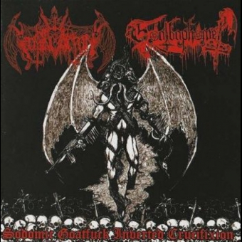 NIHIL DOMINATION / GOATBAPHOMET Sodomic Goatfuck Inverted Crucifixion [CD]