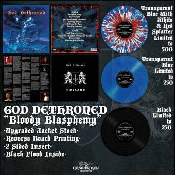GOD DETHRONED Bloody Blasphemy LP BLUE [VINYL 12"]