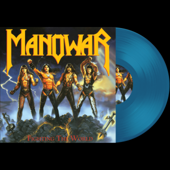 MANOWAR Fighting the World LP BLUE [VINYL 12"]