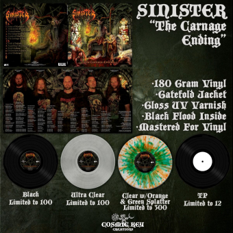 SINISTER The Carnage Ending LP , SPLATTER [VINYL 12}